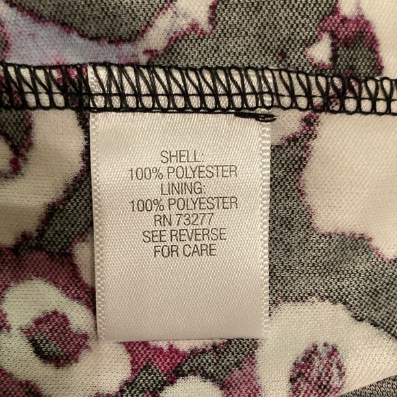 Dana Buchman Womens Fully Lined Shift Dress Purple Black Sleeveless Size Large - Picture 13 of 13